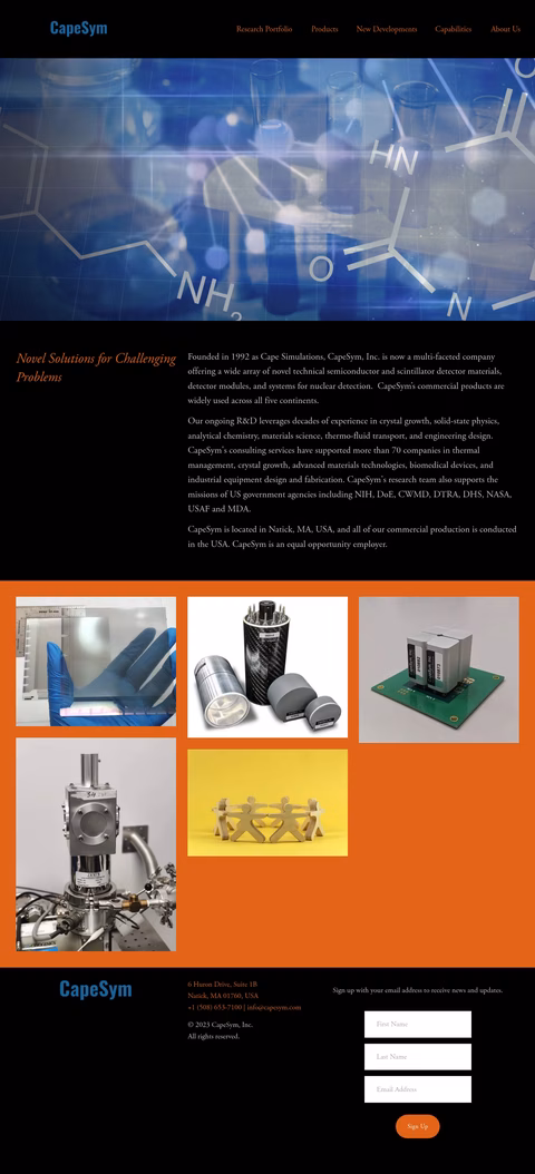 Capesym Homepage 1440px