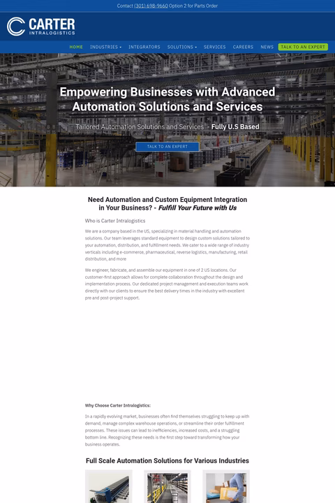 Carter-Intralogistics Homepage 1440px