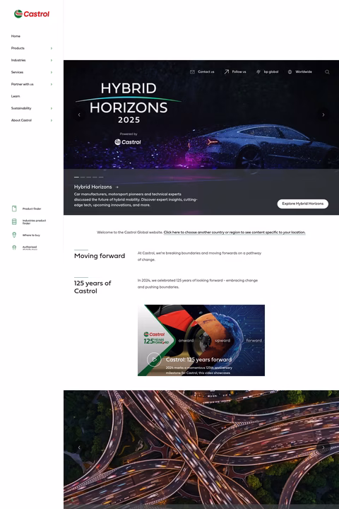 Castrol Homepage 1440px