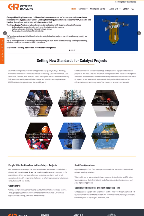 Catalyst-Handling-Resources Homepage 1440px