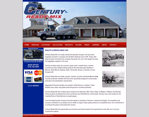 Century-Ready-Mix Homepage 1440px