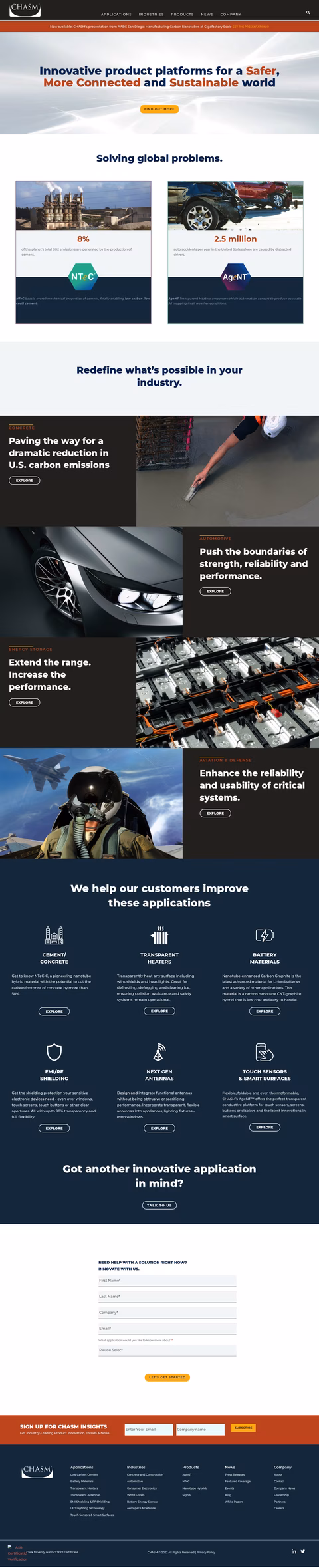 Chasm-Advanced-Materials Homepage 1440px