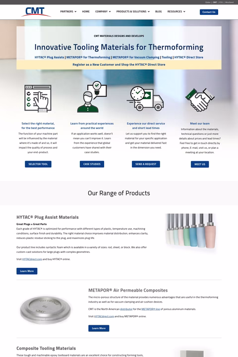 Cmt-Materials Homepage 1440px