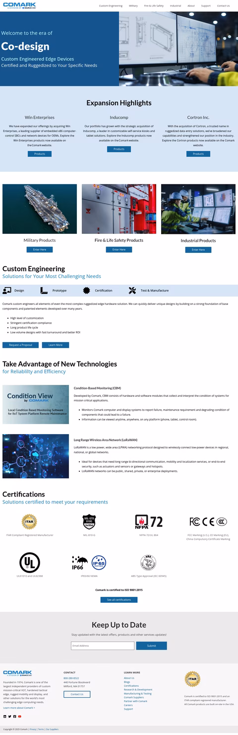 Comark Homepage 1440px