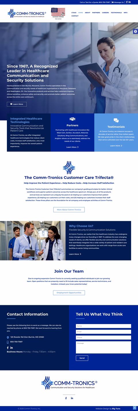 Comm-Tronics Homepage 1440px