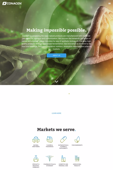 Conagen Homepage 1440px