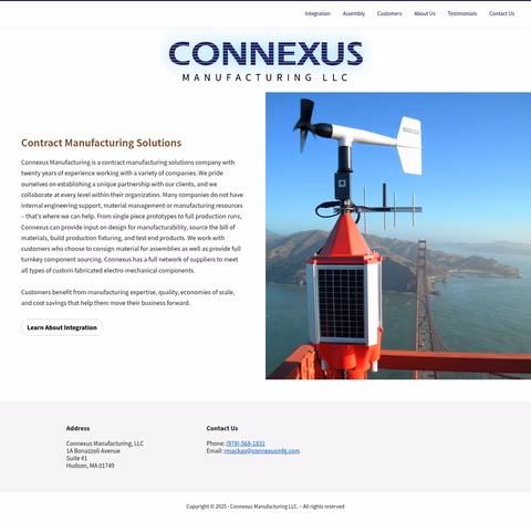 Connexus-Manufacturing Homepage 1440px