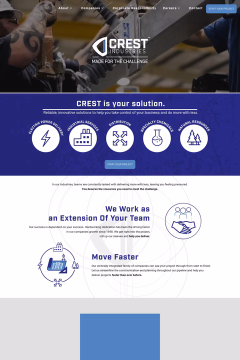 Crest-Industries Homepage 1440px