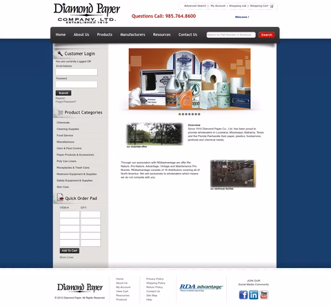 Diamond-Paper-Company Homepage 1440px