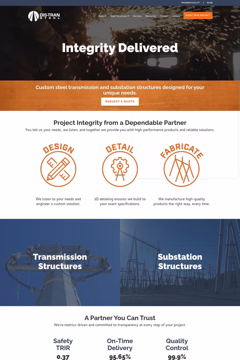 Dis-Tran-Steel Homepage 1440px