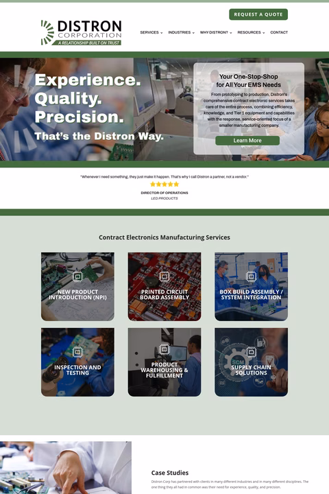 Distron-Corporation Homepage 1440px