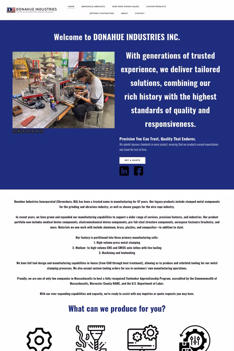 Donahue-Industries Homepage 1440px