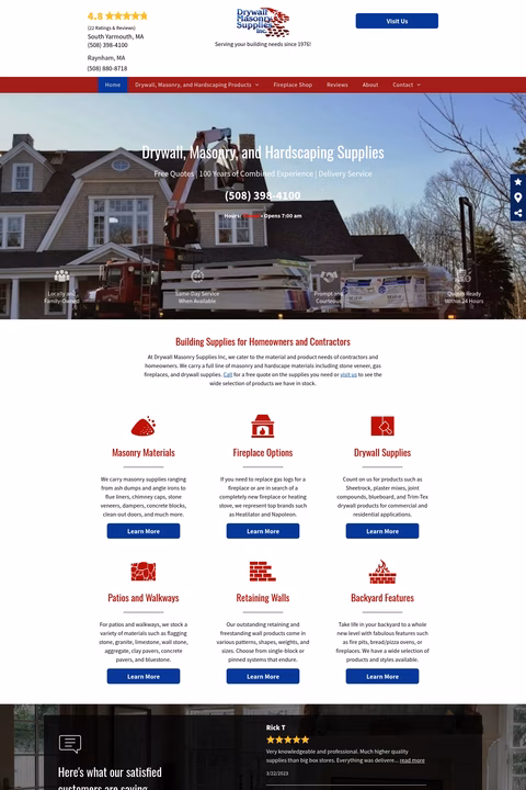 Drywall-Masonry-Supplies Homepage 1440px