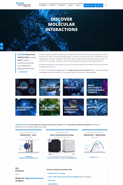 Dynamic-Biosensors Homepage 1440px