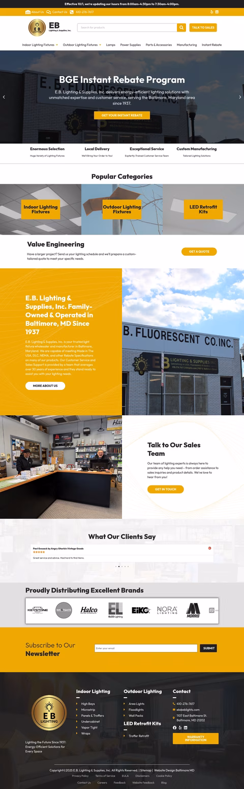 E-B-Lighting-Supplies Homepage 1440px