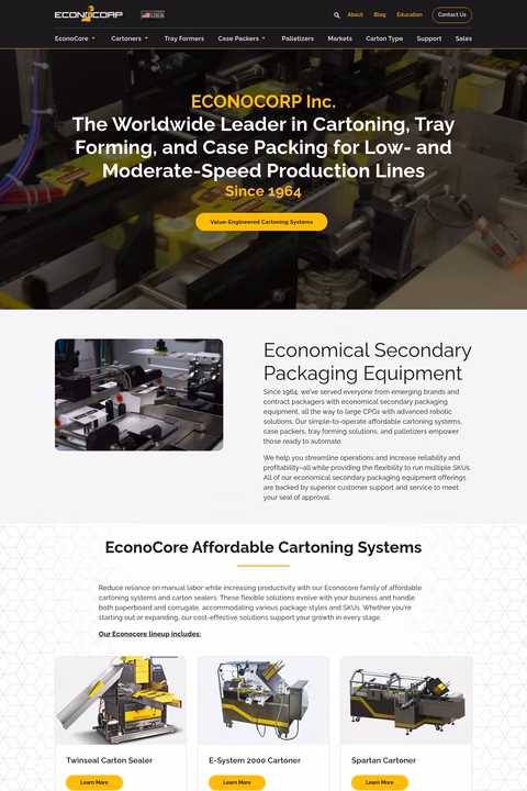 Econocorp Homepage 1440px
