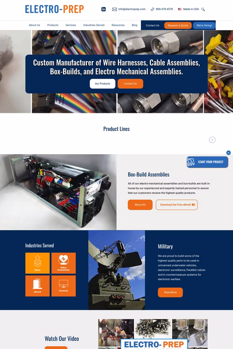 Electro-Prep Homepage 1440px