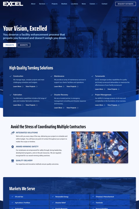 Excel-Group Homepage 1440px