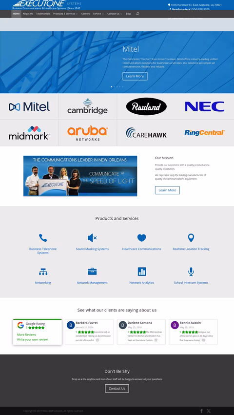 Executone-Systems Homepage 1440px