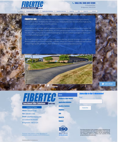 Fibertec Homepage 1440px