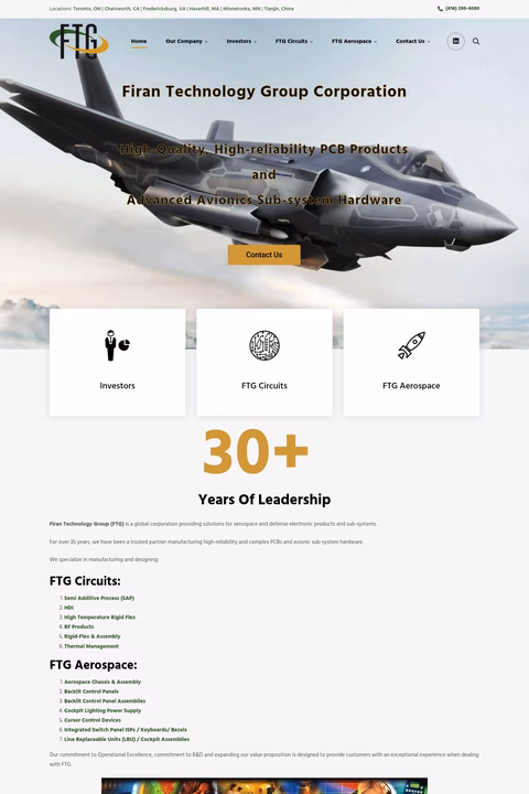 Firan-Technology-Group Homepage 1440px