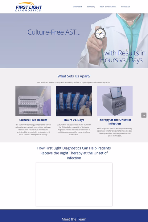 First-Light-Diagnostics Homepage 1440px