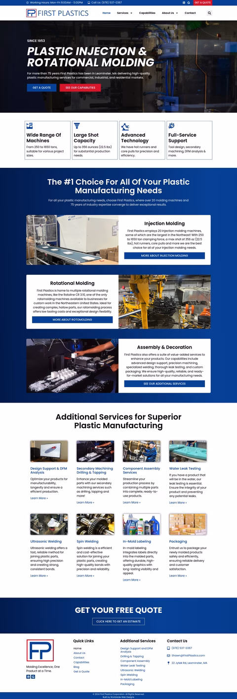 First-Plastics Homepage 1440px