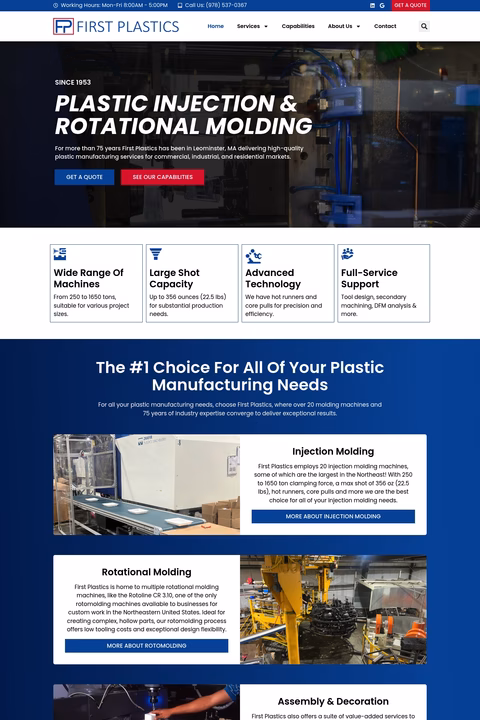 First-Plastics Homepage 1440px