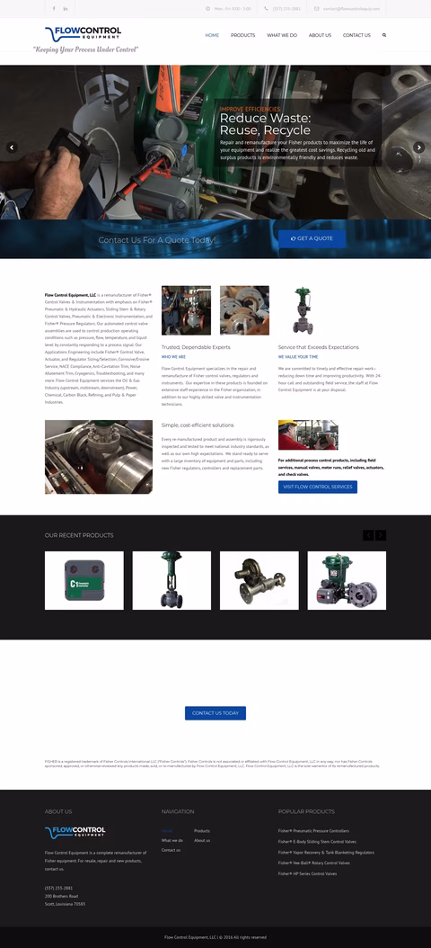 Flow-Control-Equipment Homepage 1440px