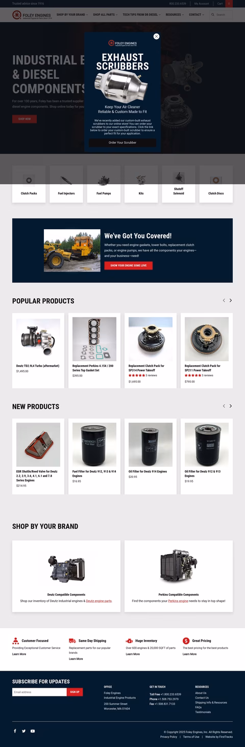 Foley-Engines Homepage 1440px