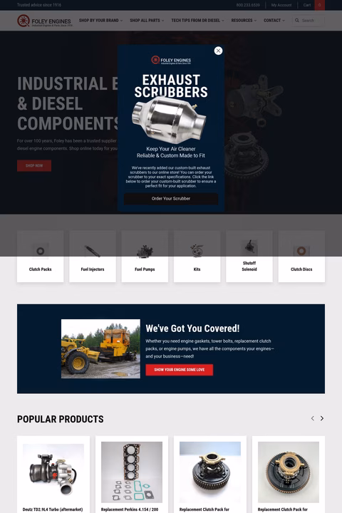 Foley-Engines Homepage 1440px