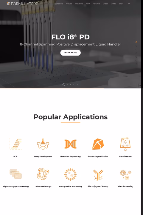 Formulatrix Homepage 1440px