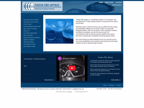Fosta-Tek-Optics Homepage 1440px