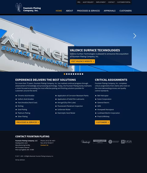 Fountain-Plating-Company Homepage 1440px
