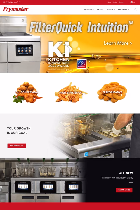 Frymaster Homepage 1440px