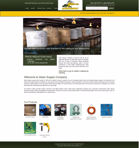 Gator-Supply Homepage 1440px