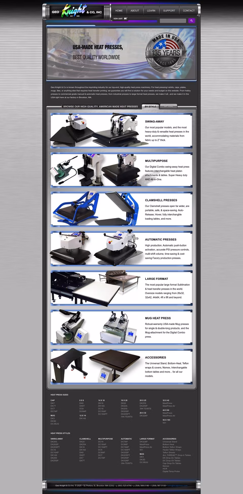 Geo-Knight-Company Homepage 1440px