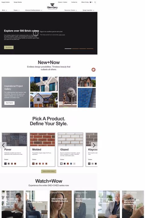 Glen-Gery Homepage 1440px