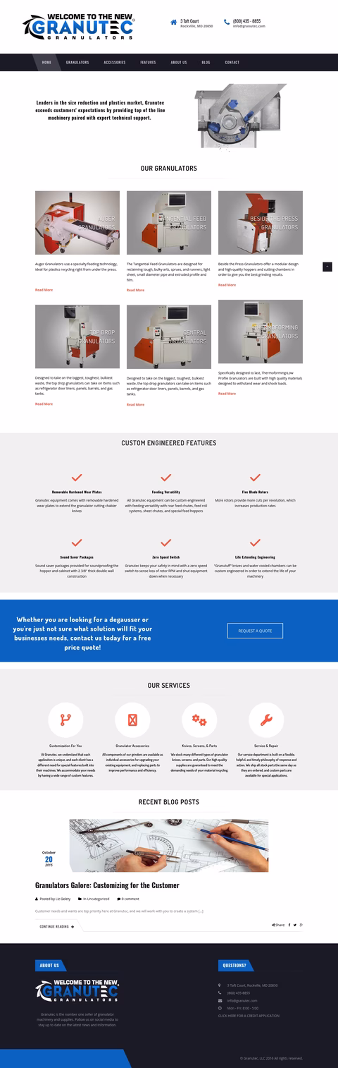 Granutec Homepage 1440px