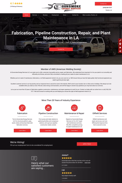Gunsmoke-Energy-Services Homepage 1440px