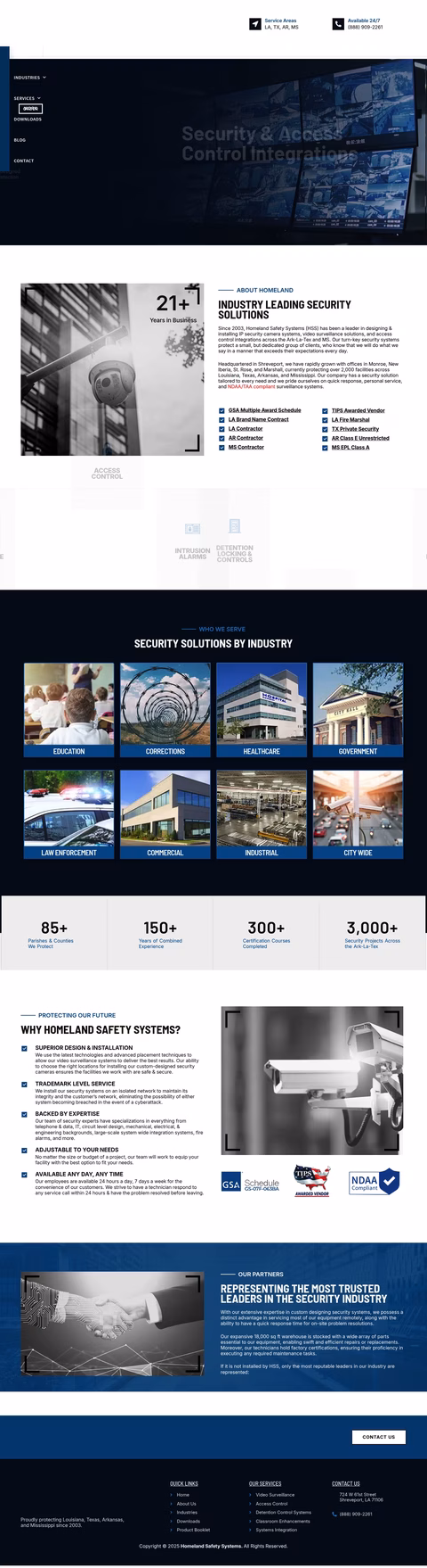 Homeland-Safety-Systems Homepage 1440px