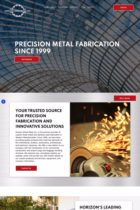 Horizon-Sheet-Metal-Inc Homepage 1440px