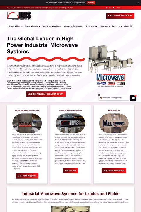 Industrial-Microwave-Systems Homepage 1440px