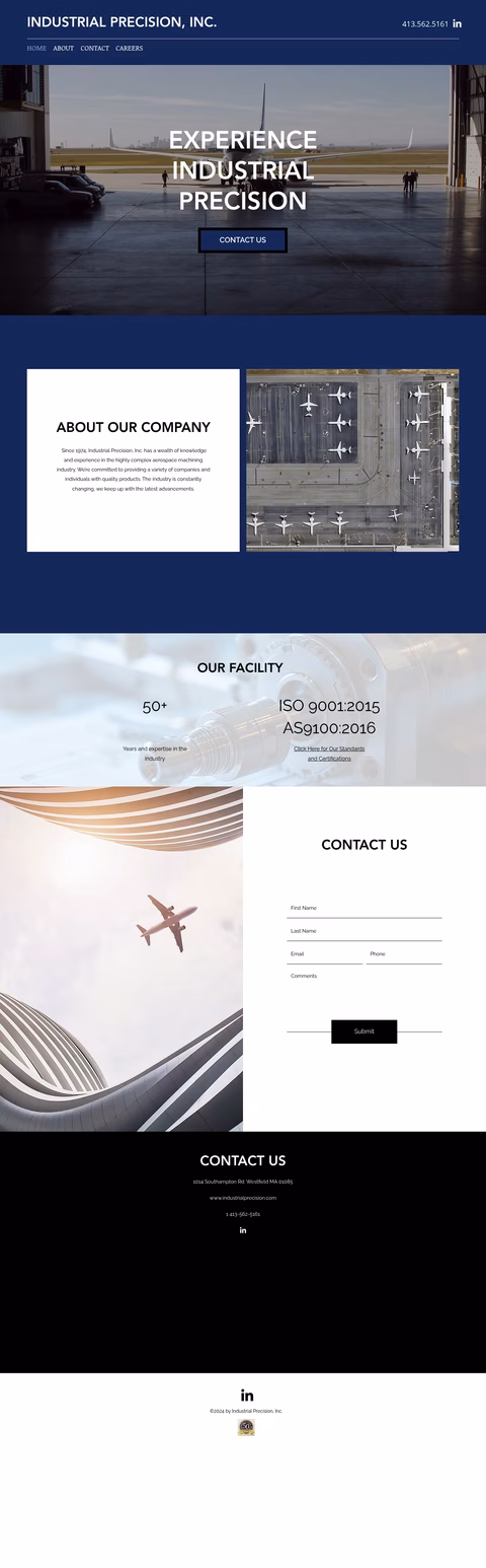 Industrial-Precision-Inc Homepage 1440px
