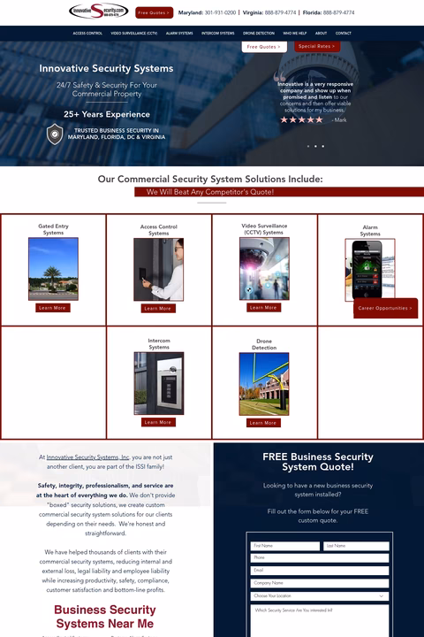 Innovative-Security-Systems Homepage 1440px