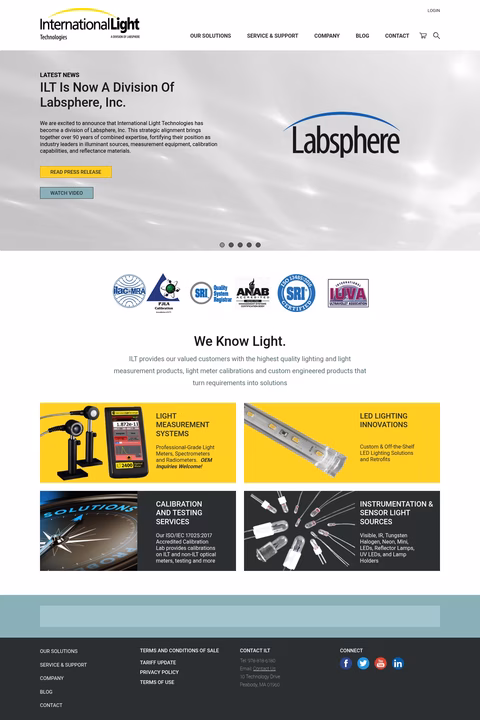 International-Light-Technologies Homepage 1440px