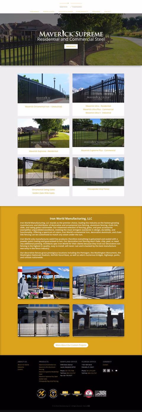 Iron-World-Fencing Homepage 1440px