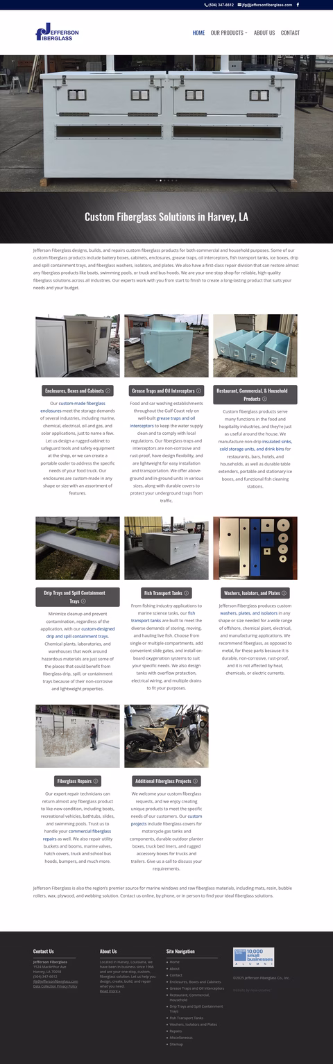 Jefferson-Fiberglass Homepage 1440px