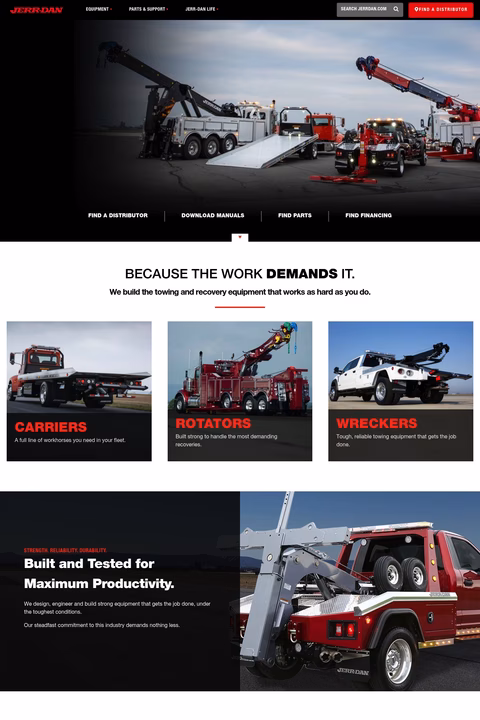 Jerr-Dan Homepage 1440px