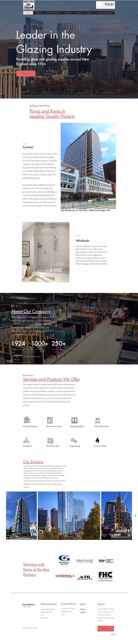 Karas-Karas-Glass-Company Homepage 1440px